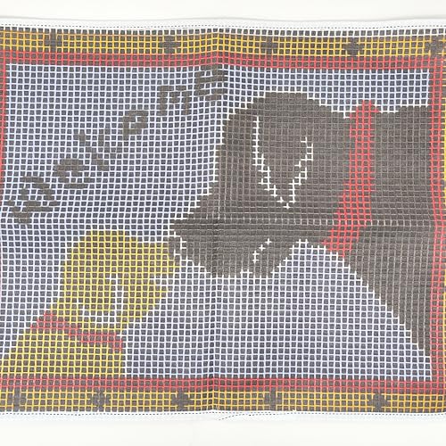 Image of Howie's Latch Hook Kits for Adults, DIY Dogs-Welcome Latch Hook Kit Rug Crochet Yarn, Color Preprinted Pattern Embroidery Decoration(Dogs-Welcome, 19.69 x 14.96 inch)