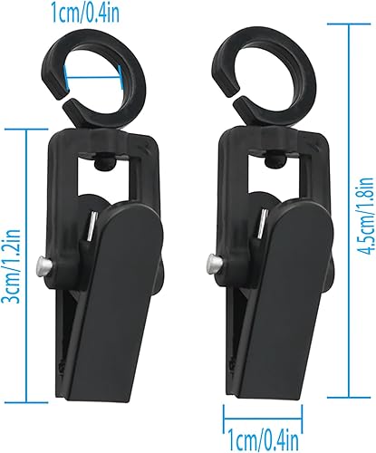 Miniatura 4 de ZZLZX Cortina giratoria de plástico giratoria, pequeña, multifuncional, clip colgante, toalla, sombrero, zapato, fiesta de Navidad, gancho de luz,