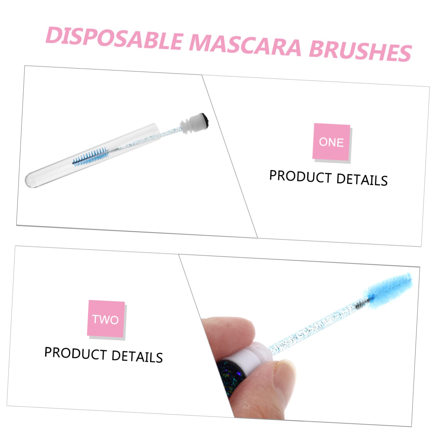 DOITOOL 30stücke Transparente Wimpernbürsten Mit Strass Professionelle Eyelash Applicator Für Trennung Und Styling Von Wimpern Und Augenbrauen