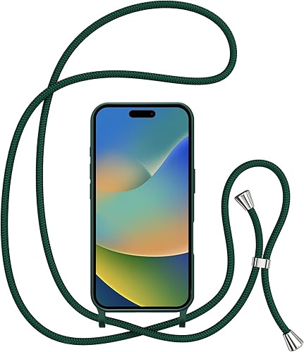 Miniatura 101 de ZTOFERA Funda para iPhone 13 Pro con correa, funda cruzada para teléfono con cordón ajustable para el cuello para el hombro, silicona suave a prueba