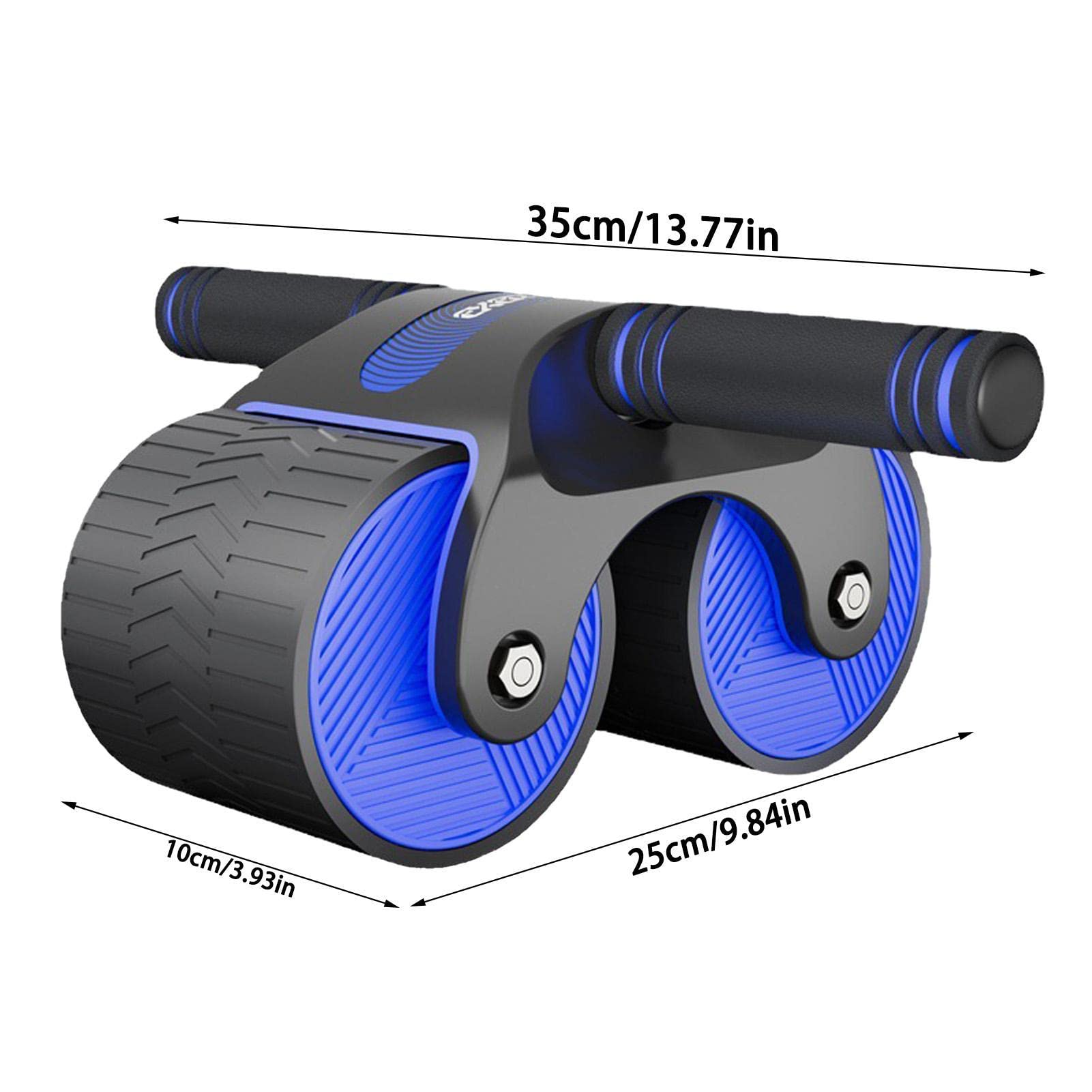 3 Rueda de Abdominales,AB Roller para Entrenamiento de Abdominales con Ruedas Dobles estables y Rebote automático | Rodillo AB de Doble Rueda para Entrenamiento de Abdominales