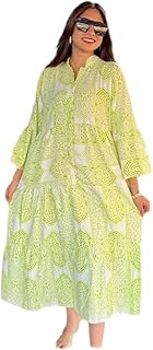 فستان من توتوي للنساء، مصنوع من القطن، بتصميم زهري