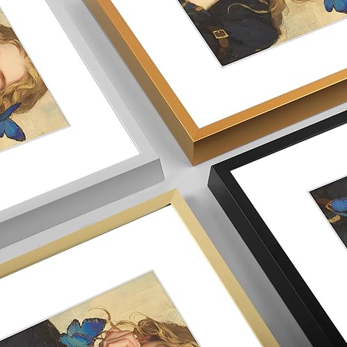 Miniatura 8 de Golden State Art Paquete de 3 portarretratos de 16 x 20 pulgadas, marcos de aluminio con alfombrillas extraíbles de 11 x 14 pulgadas y vidrio real,