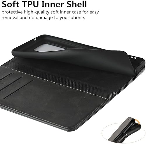 Miniatura 7 de iCoverCase Funda tipo cartera para Samsung Galaxy S20 Ultra, cuero sintético de alta calidad, ranuras para tarjetas, soporte para tarjetas, función