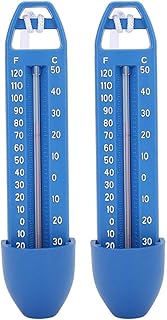Floating Thermometer,2Pcs 16.5x3.7cm Floating Swimming Pool Thermometer Pool Thermometer Floating Easy Read for Swimming Pool SPA Sauna Hot Spring Pool Thermometer
