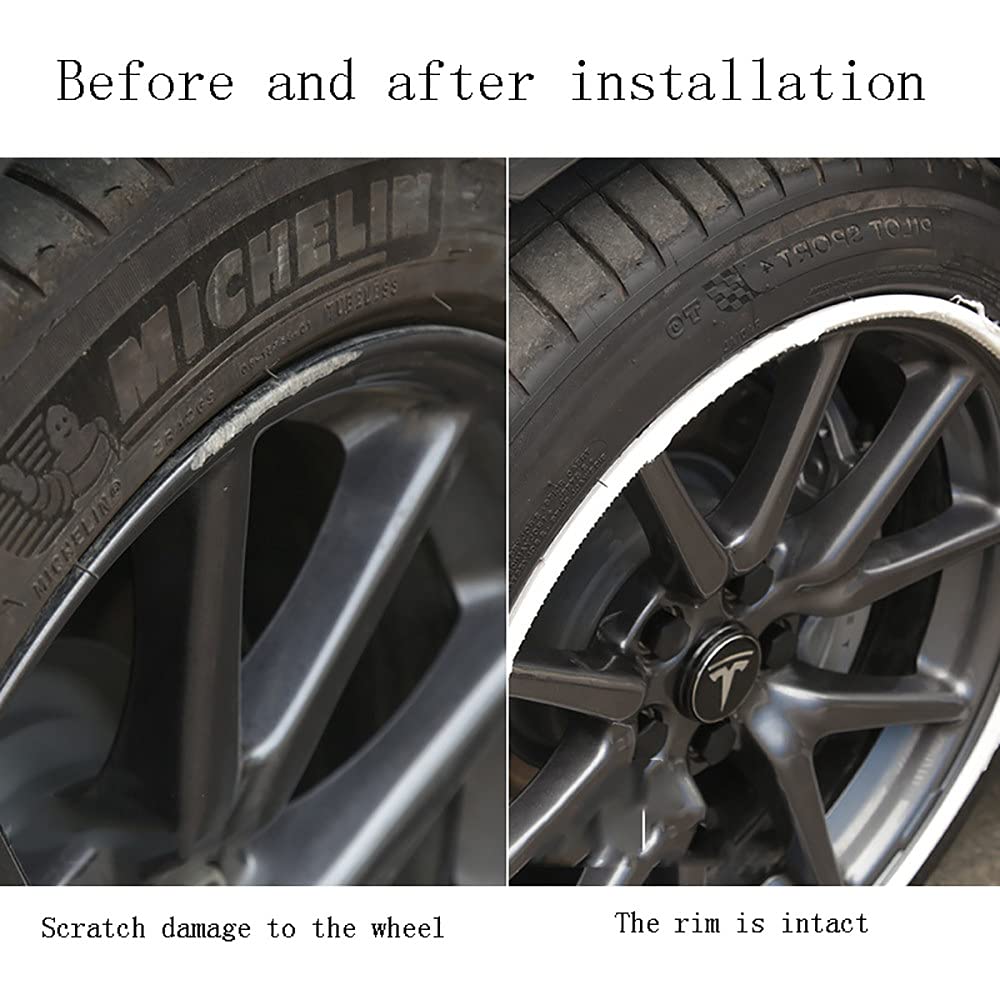 Protezioni Cerchi Auto 4 Pezzi | Anelli Anti-Graffio Per Cerchioni 16-20 Pollici - Blu - Foto 11