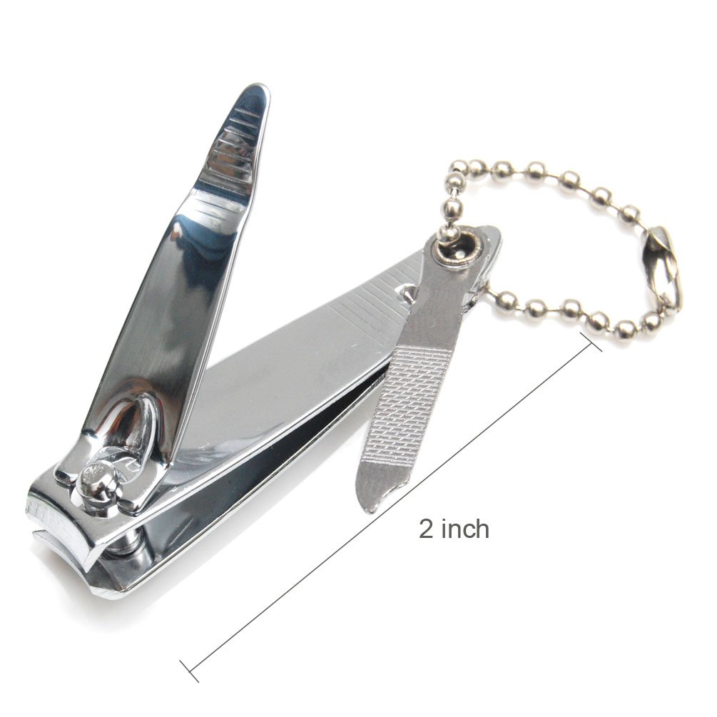 Luxxii (7 Pack) Sharp Mini Nail Clippers Set with Nail File Toenail & Fingernail Clippers Nail Cutter Clipper Gift Set for Men and Women (Silver Tone_A) : Beauty & Personal Care