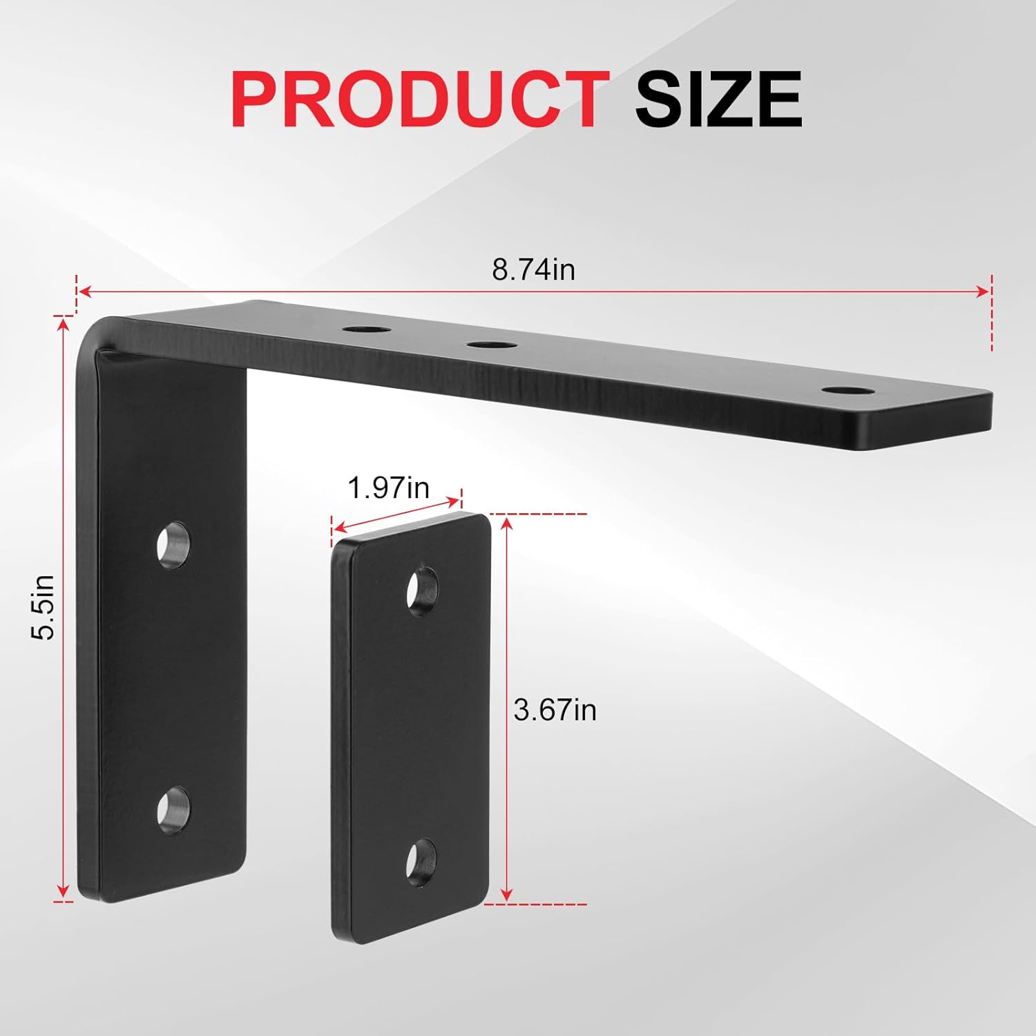 91006 L-Shaped Light Bar Mounting Bracket Kit Universal for Strobe Off-Road Light Bar for Truck SUV