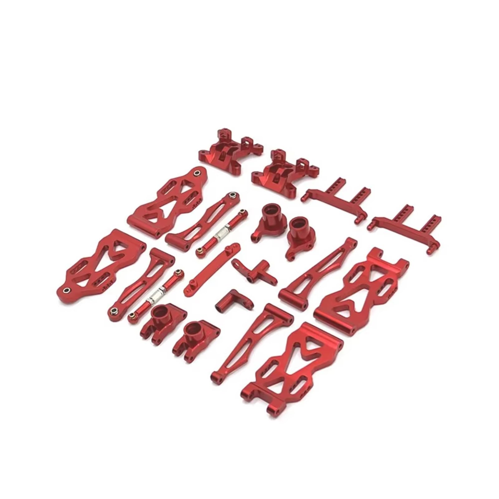 Knuckle sterujące RC do SCY 16101 16102 16106 16201 do JJRC Q130A Q130B Q141 Q117 1/16 metalowy zestaw kierownicy przedniego i tylnego ramienia RC zamiennik części samochodowych (czerwony)