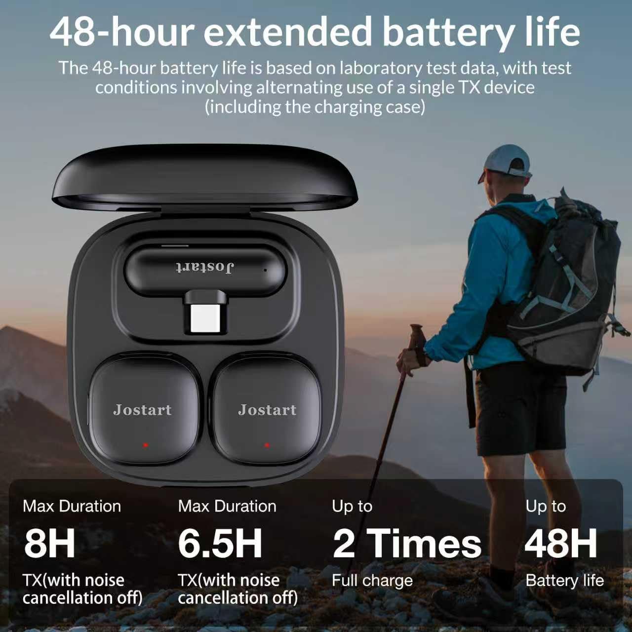 Wireless Mini Microphone for iPhone & Android,Using AI Smart Noise Reduction Technology - Wireless Lavalier Microphone for YouTube Podcast Vlogging Tiktok-Black - Image 5