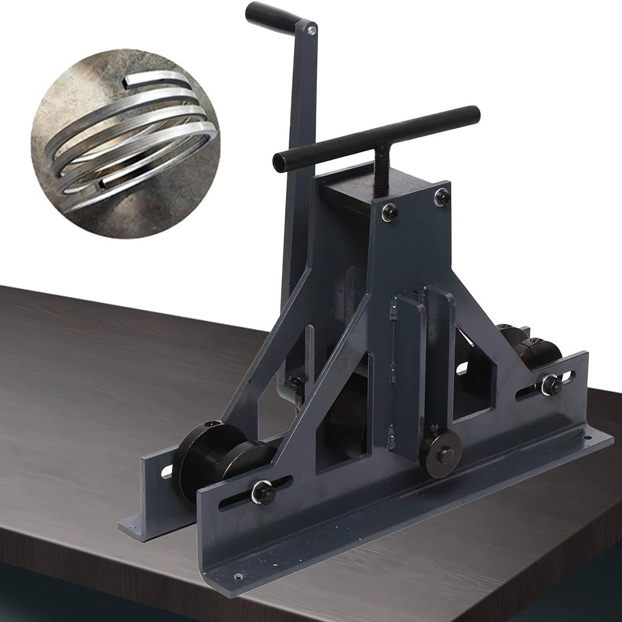 Przenośna ręczna giętarka do rur do gięcia metalu pasuje do rur 1/4 do 5.1 cm uniwersalna giętarka rolkowa do stali mosiądzu miedzi i aluminium