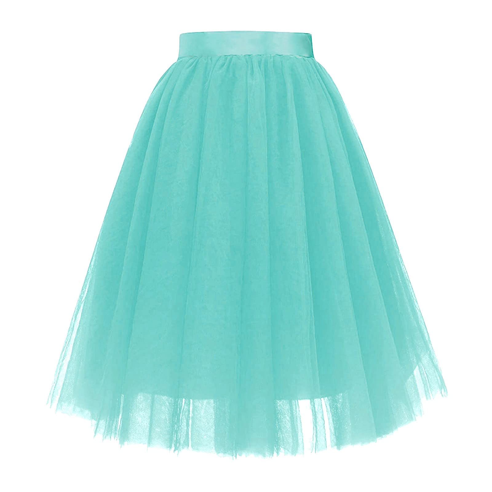 Jupes en tulle pour femme - Longueur genou - Tutu long - Jupe courte - Robe de carnaval 2026 - Paillettes