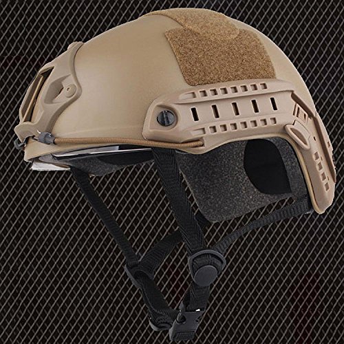 Atairsoft Mh Type Tactical Fast Helmet W/Protective Goggles Version De Tan #TOP1