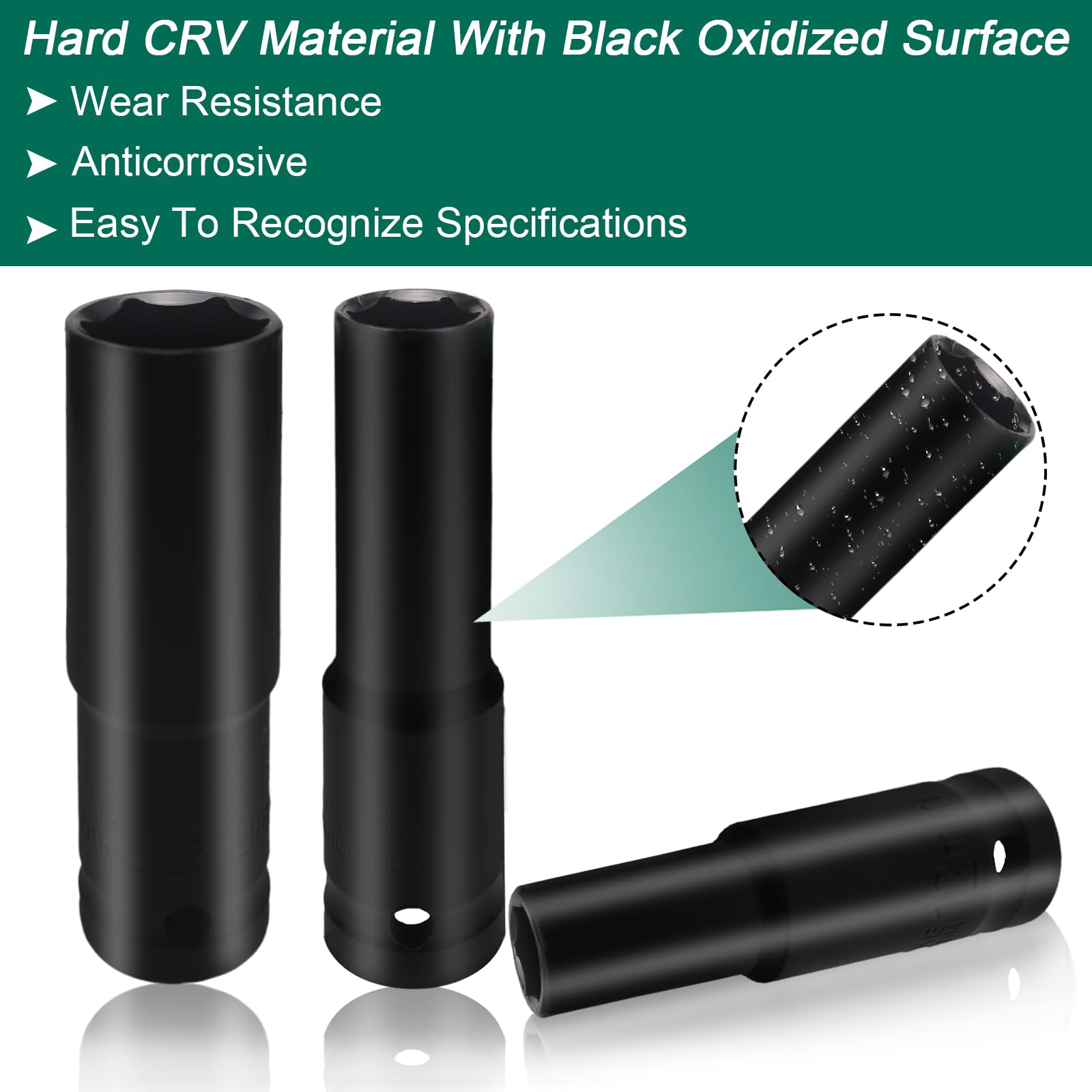 Lot De 11 Douilles à Percussion 1/2" - Jeu De Douilles 10-24 Mm