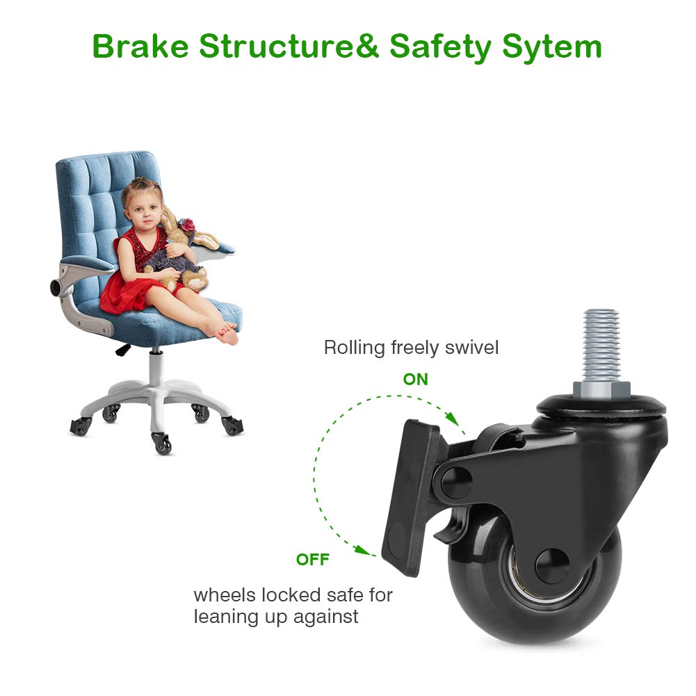 Gaming Chair Locking Caster Wheels Office Chair Locking Casters