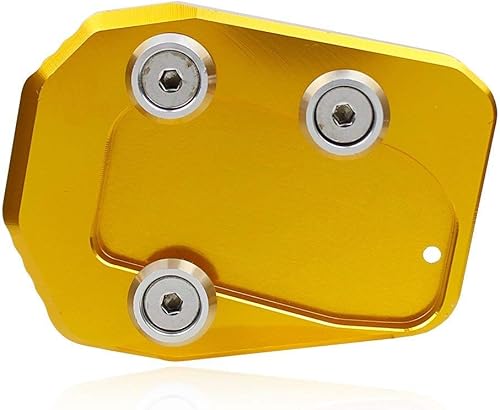 FATExpress Placa de apoyo lateral de aluminio para motocicleta Y.a.maha FZ-09 MT-09 FZ09 MT09 FZ09 MT09 FZ MT 09 14-15 (dorado)