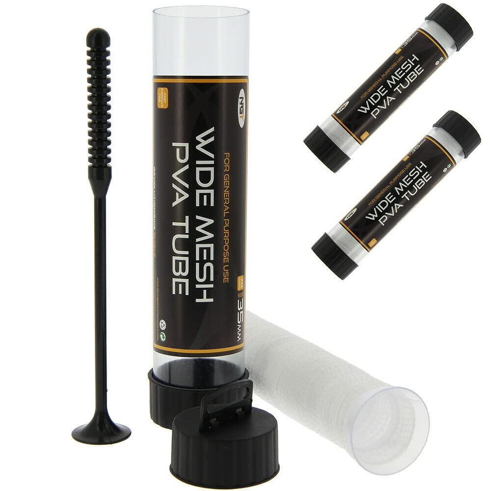 DNA Leisure 3x 7m Wide PVA Mesh Tube 35mm And 3x Free Plungers NGT Carp Fishing Tackle