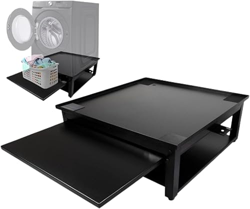 Pedestal para lavadora y secadora, ergonómico de 10 pulgadas de altura que reduce el dolor de espalda, se adapta a unidades de 28 pulgadas, aleación