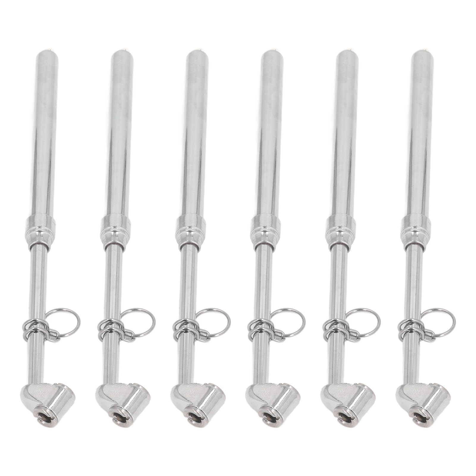 Manomètre de pression de pneu de type crayon 6 pièces, manomètre de pression d'air à double tête, compteur de pression de pneu de 10 à 160 PSI pour SUV RV ATV voitures camions
