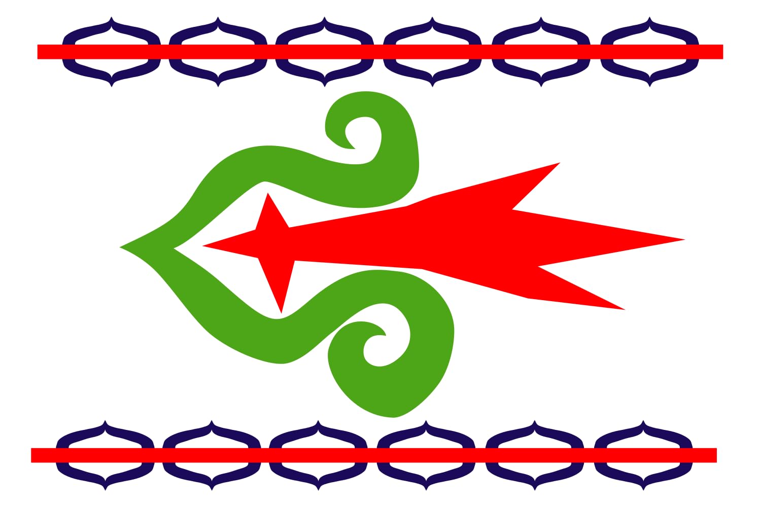 Drapeau Sakhalin and Kuril Ainu de grande taille emblème historique