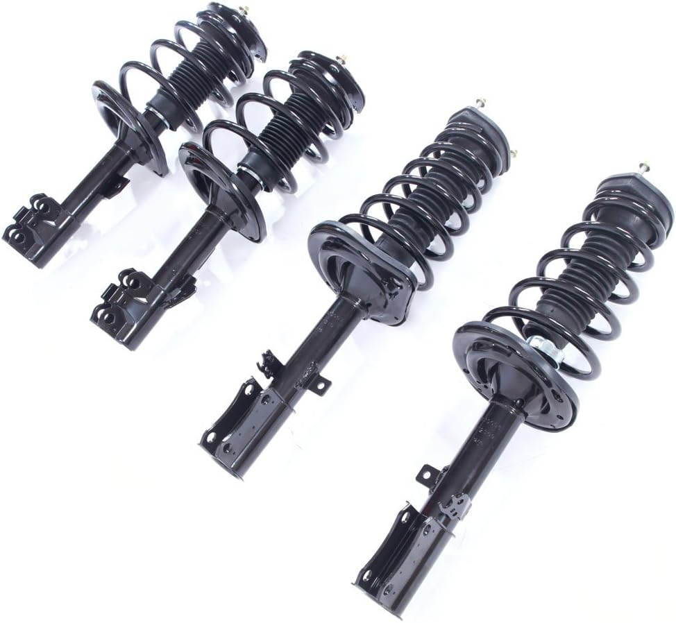 Full Set of Complete Struts Assembly w/Coil Spring Front Rear Shocks Replacement for 2007-2011 Toyota Camry 172307 172308 172309 172310 Driver Passenger Side