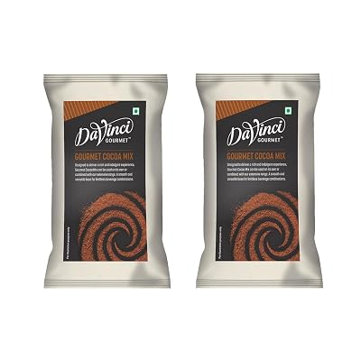 Davinci Gourmet Premium Cocoa Mix Powder, 1kg Pouch - Pack of 2 | Rich & Creamy Hot Chocolate Drink | Café-Style Beverag