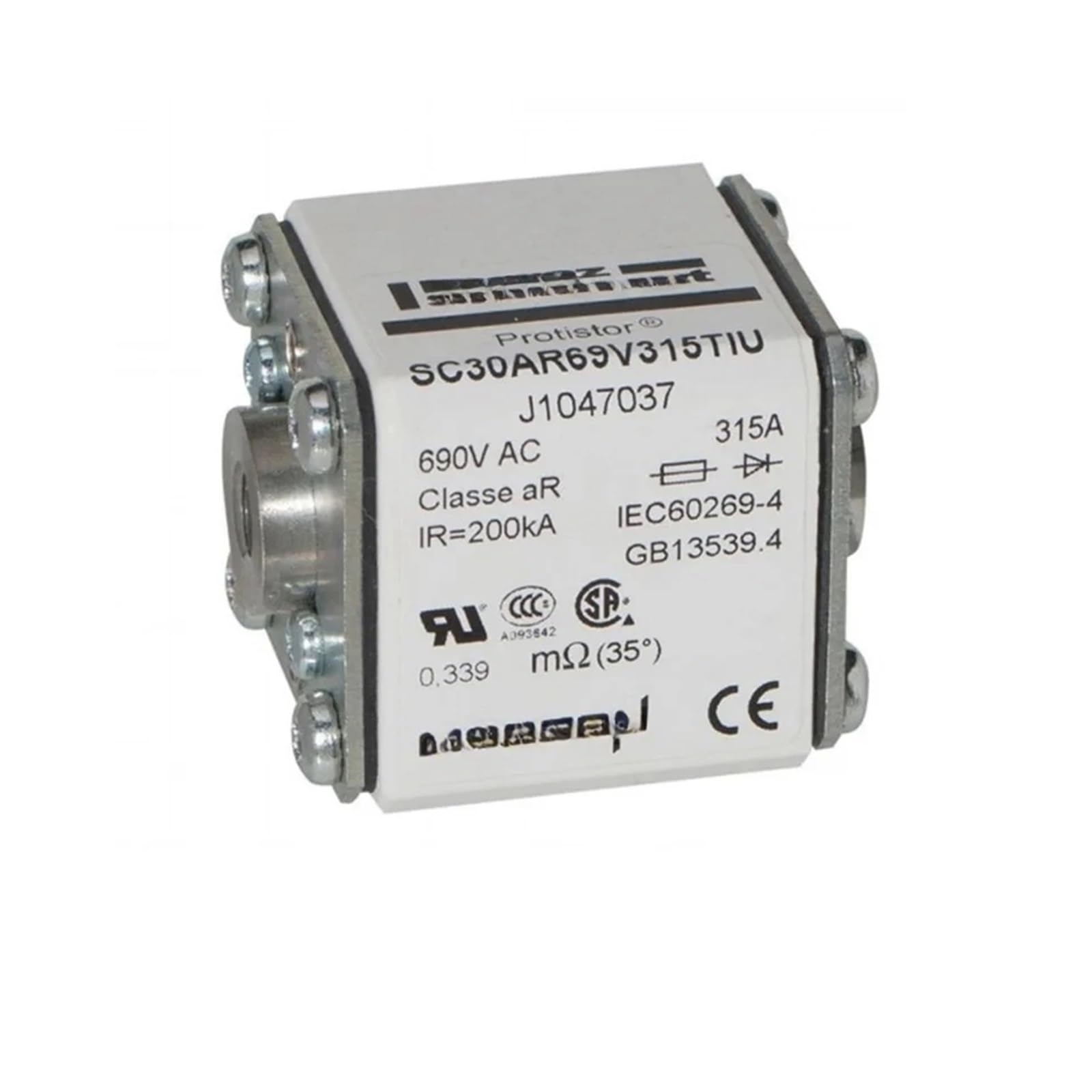 Fusible SC30AR69V200TI Z1047028 pour armoire électrique de puissance 690V