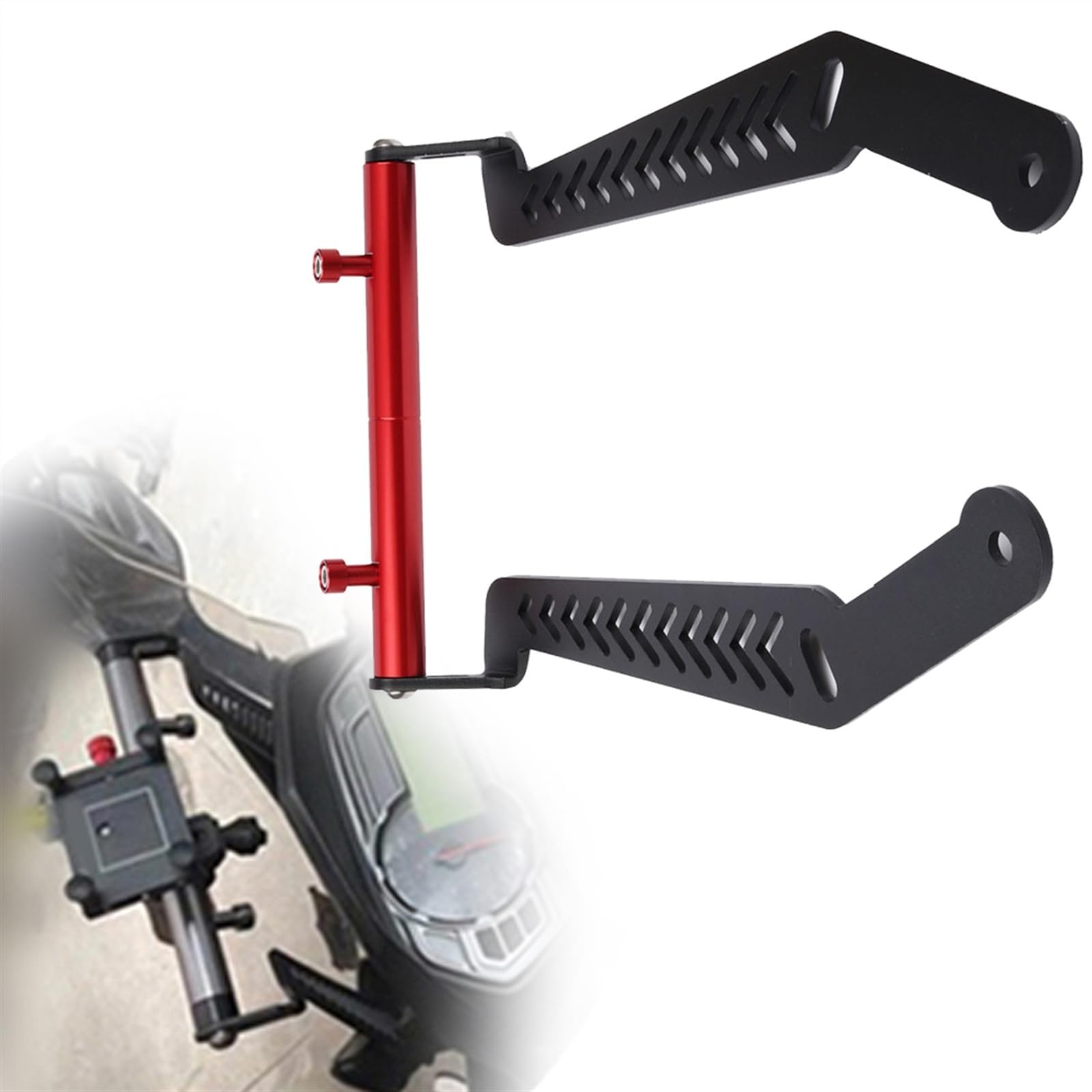 Moto Smart Phone GPS Piastra di Navigazione Staffa Manubrio Adapt Supporto del Telefono del Basamento Traversa Accessori per Cyclone RT3 RT 3 Accessori (Color : Rot)