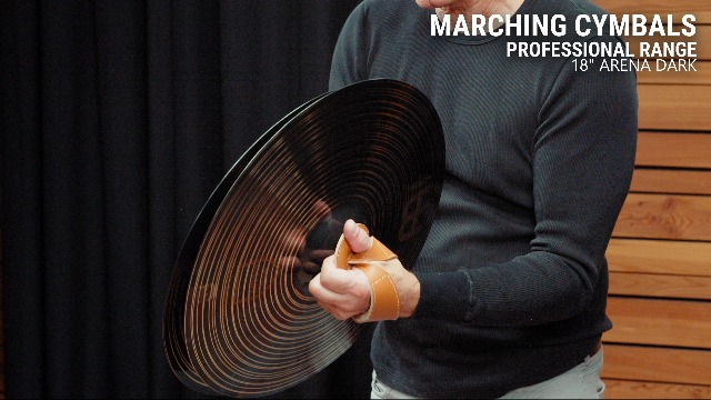 Amazon.com: 18” Arena Dark Marching Cymbal Pair with Leather