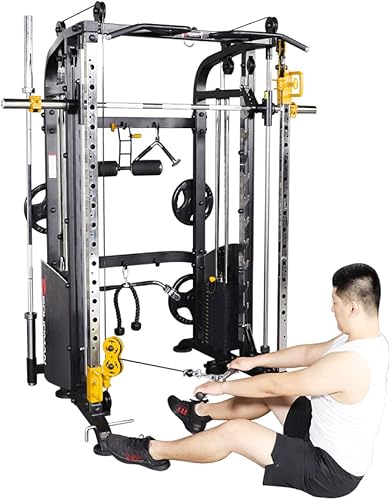Miniatura 9 de Altas Strength M810 Smith Machine 1000 lbs Capacidad 2000 lbs Cables Luz Comercial Hogar Gimnasio Entrenamiento de Fuerza Jaulas de Potencia para
