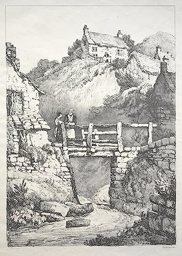 Cuadro en lienzo retro de Samuel Prout, lámina de casas rurales y edificios antiguos de 60x90cm