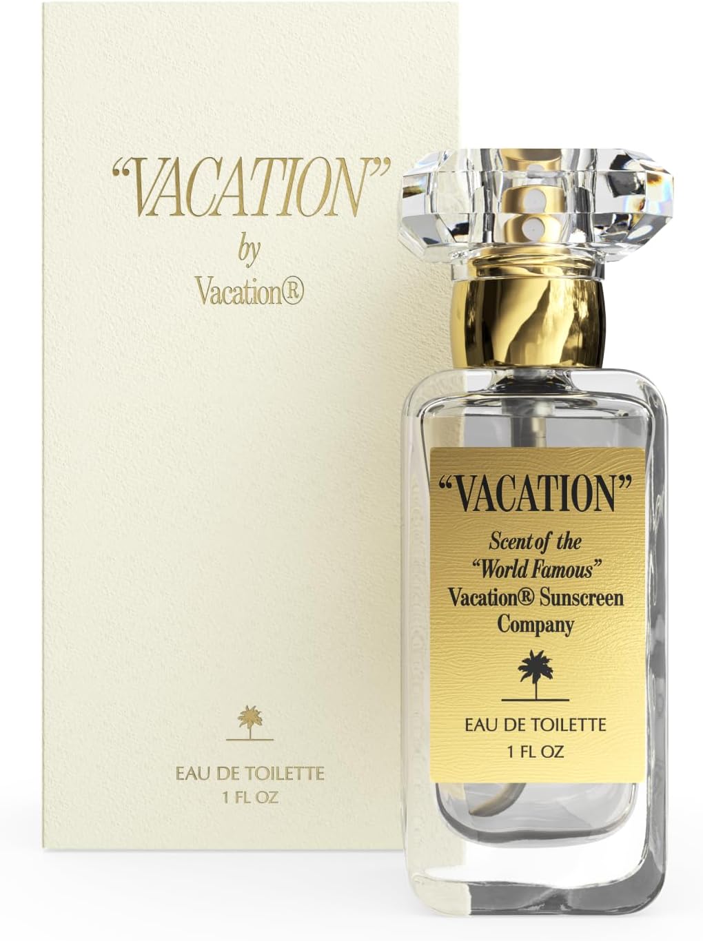 VACATION Sunscreen Eau de Toilette, Beach Coconut Perfume, Unisex Scent of Sunscreen & Summer, Travel Size, 1 Fl. Oz.