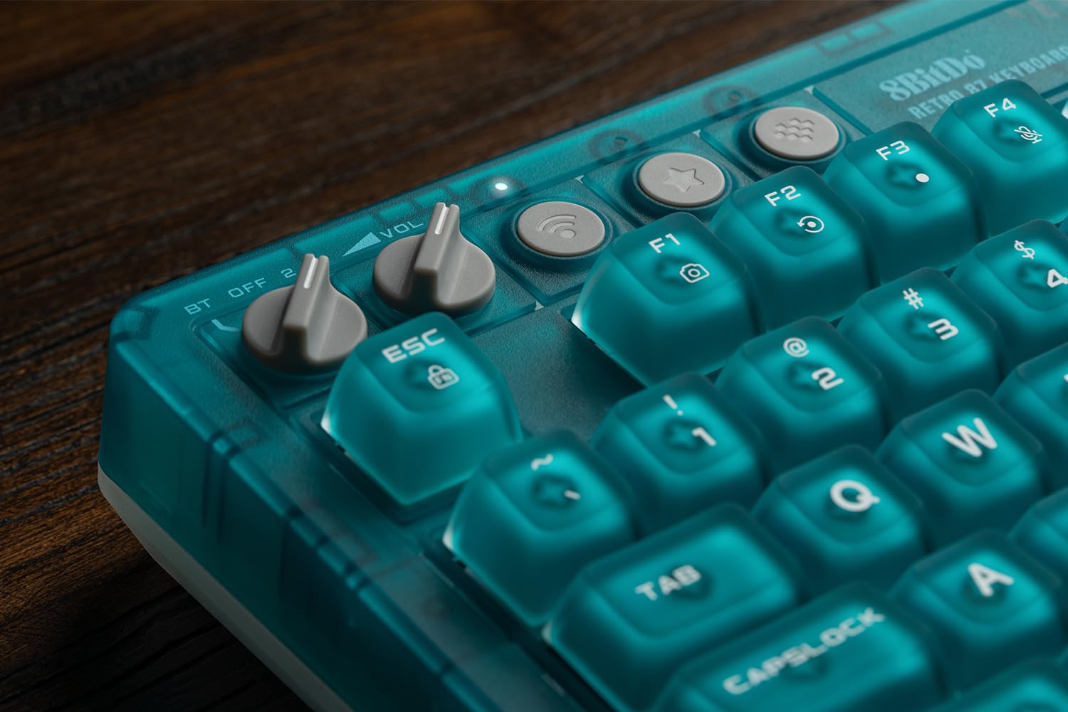 8BitDo Retro 87 Mechanical Keyboard, Hot Swappable Wireless Gaming Keyboard with RGB Backlight, Bluetooth/2.4G/USB-C, Linear Switches, QWERTY ANSI US Layout
