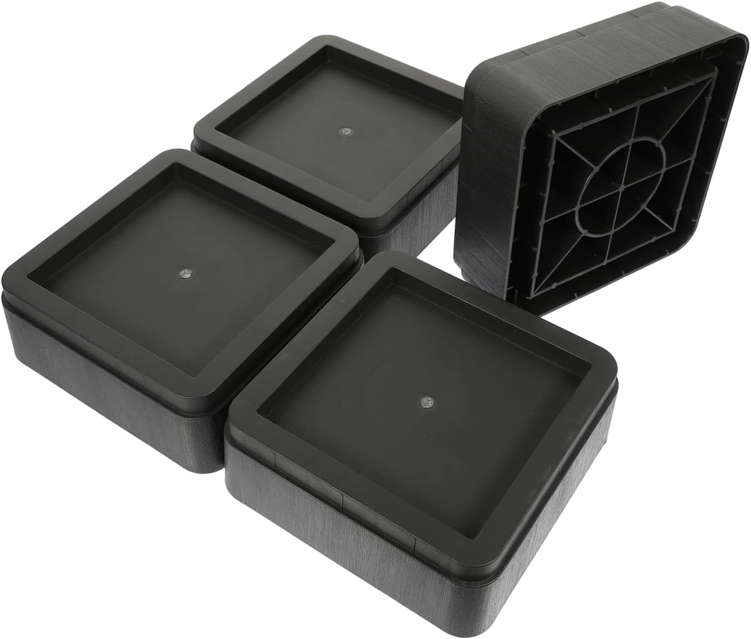 4pcs Bed Frame Risers for Dorm Full Bed Frame Riser Furniture Elevator Pads Height Slip Rubber for Couch Sofa Table