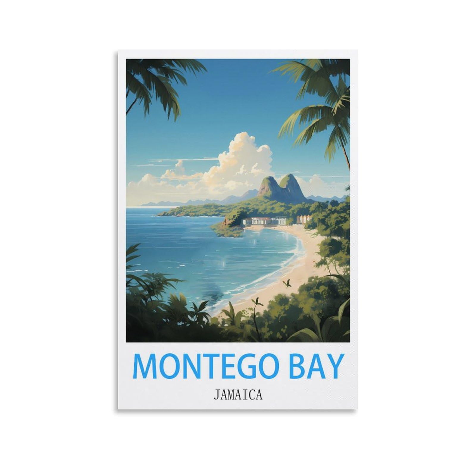 Metal Tin Sign Montego Bay Jamaicas Garden & Kitchen Poster, Inspirational Sign Home Wall Art Decor for Home Kitchen Bar Club Decoration 20x30cm