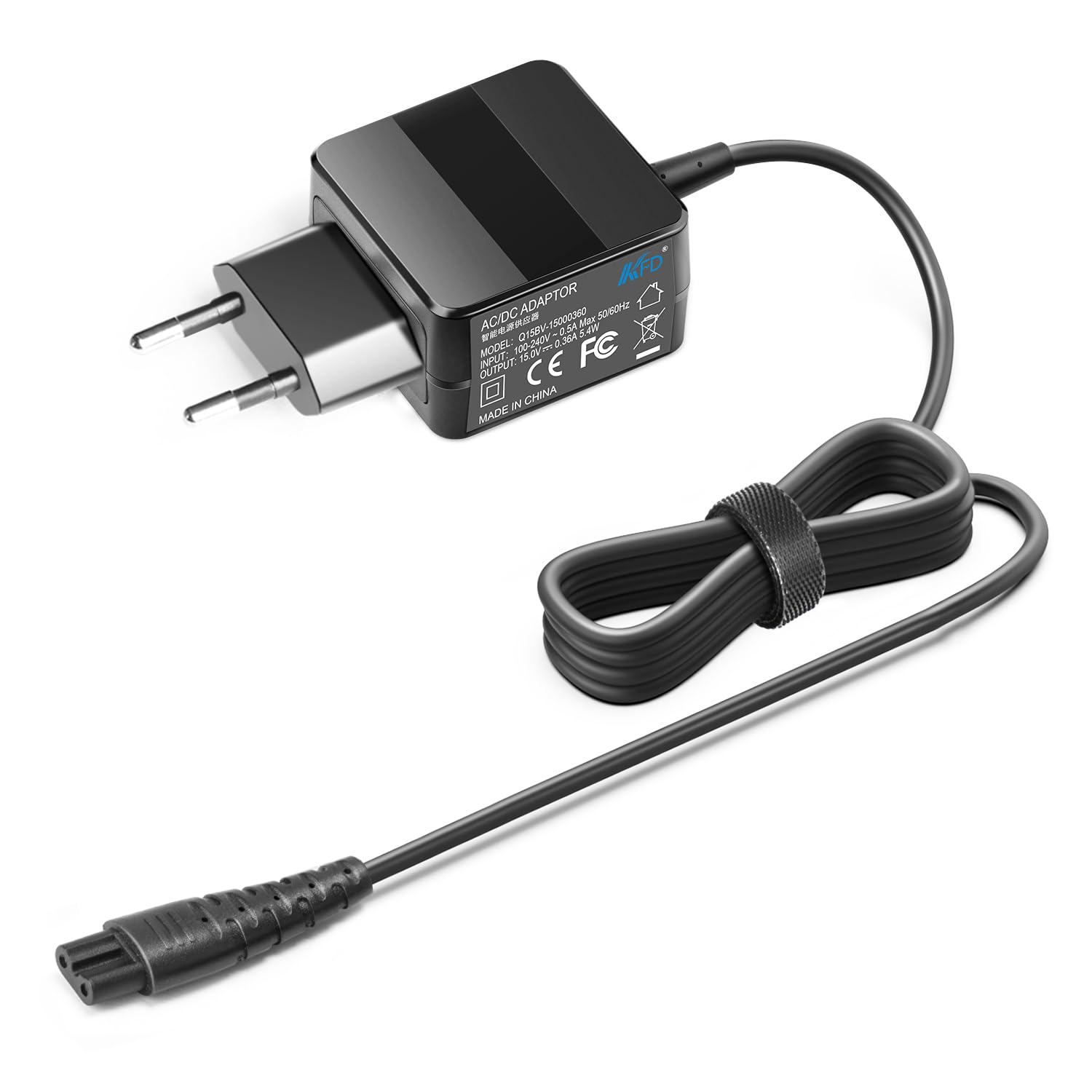 KFD 15V Rasoio Caricabatterie Alimentatore per Philips 5000 7000 elettrico HQ8 HQ9 HQ8505 Charger 2100 3100 HQ8445 SmartTouch-XL Speed-xl Precision Cool Skin Rasoio Norelco 3100 PT919 S9711 Caricatore