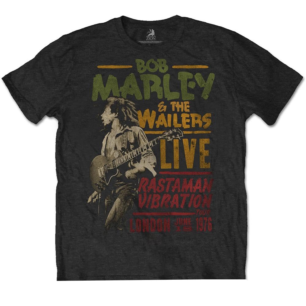 Amazon.com: Bob Marley Mens Rasta Man Vibration Tour T Shirt
