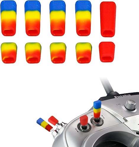 Cubierta de interruptor de transmisor RC antideslizante compatible con Radiomaster TX16S FrSky Taranis X9D QX7 Flysky Spektrum Futaba JR Jumper y