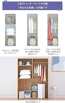 Amazon｜ワードローブ 組み立て式 10box 衣類ケース