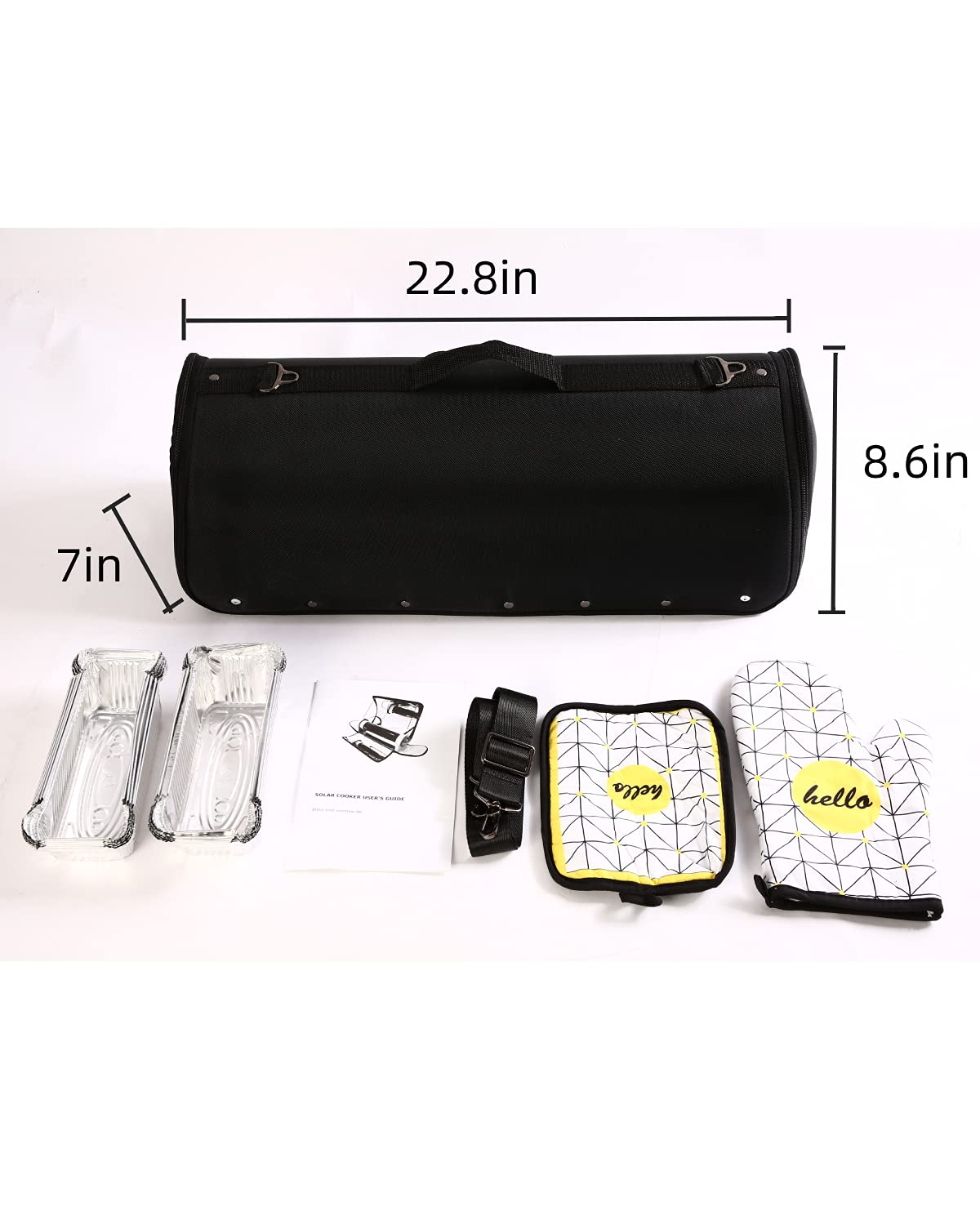 MrMapMax Solar Oven Portable Oven4.5L Large Capacity Solar Cooker