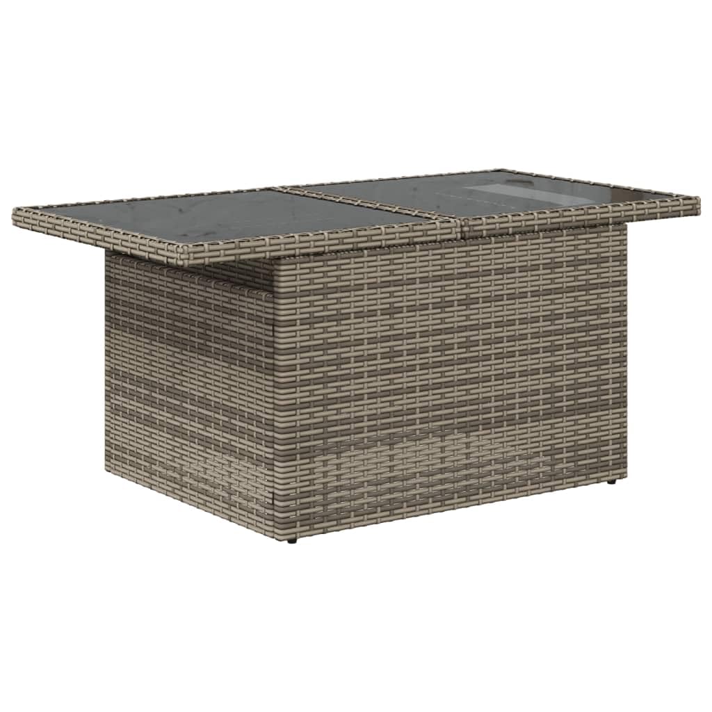 Set Divani da Giardino 5 pezzi con Cuscini Grigi in Polyrattan, Arredo per Esterni, Lounge Modulare per Terrazza, Balcone e Patio, Resistente agli Agenti Atmosferici, per Relax