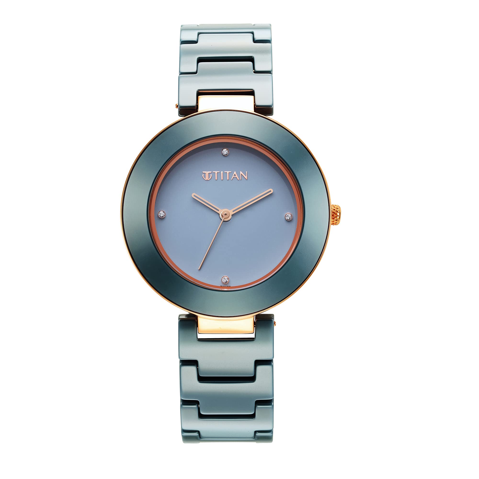 Titan Purple Ceramics Blue Dial Analog Ceramic Strap Watch for Women-95189KC05 (B0BP27RZS6) Amazon Price History, Amazon Price Tracker