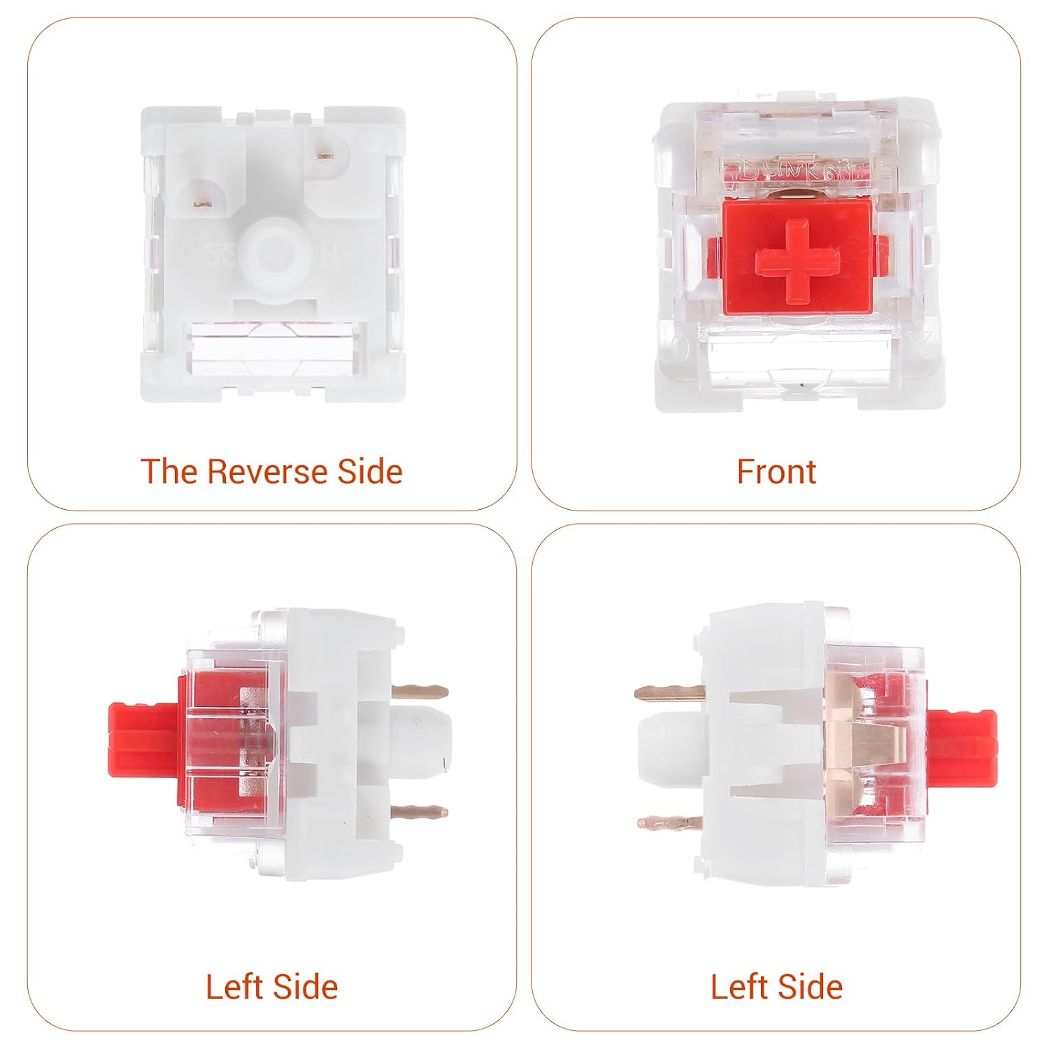 Red Switch Replacement 30Pcs with 1 Clip, 3 PIN Mechanical Keyboard Switch