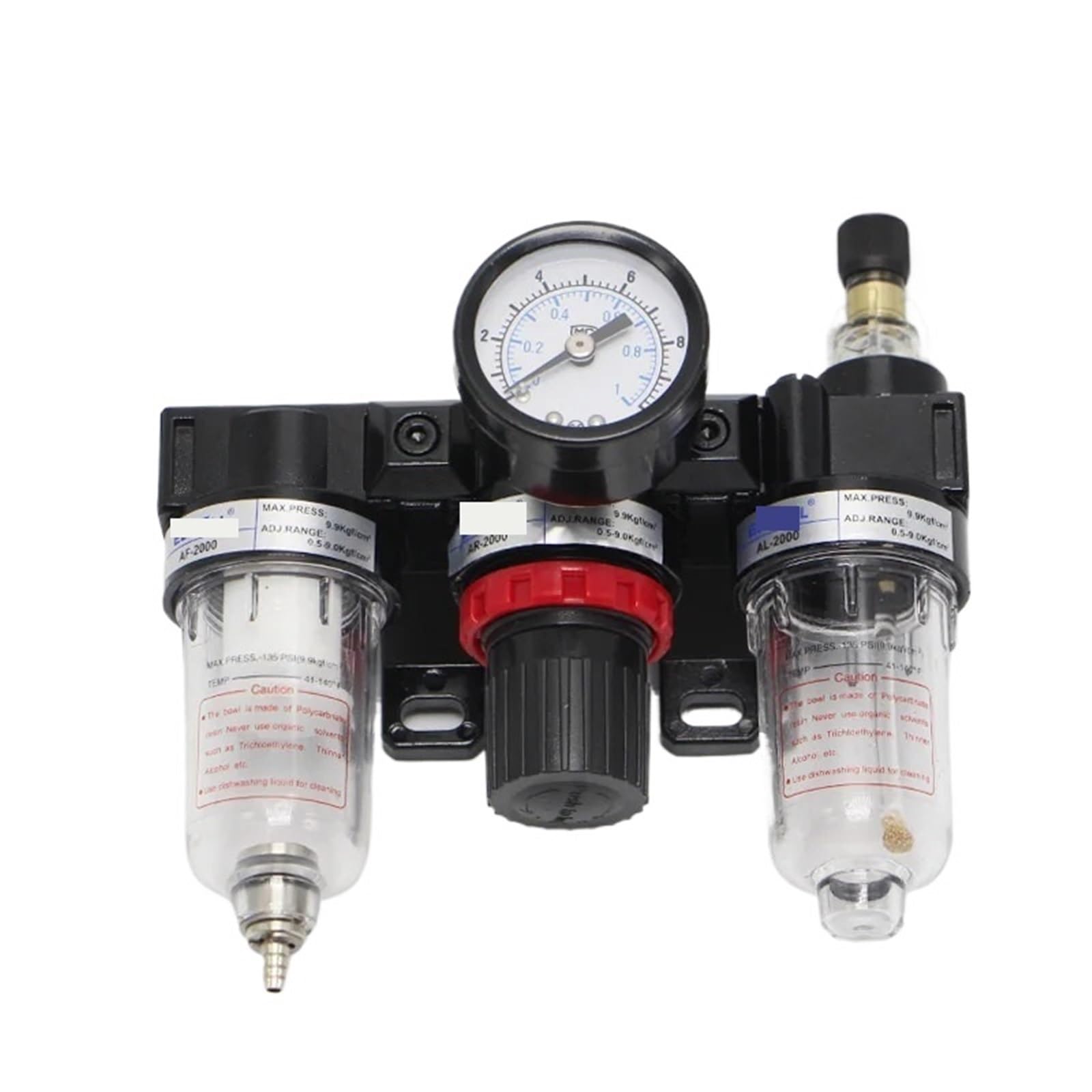 Régulateur de filtre pneumatique FRL AC2000, unité de Service de 1/4 pouces, réducteur de pression, lubrifiant atomisé, 1 pièce