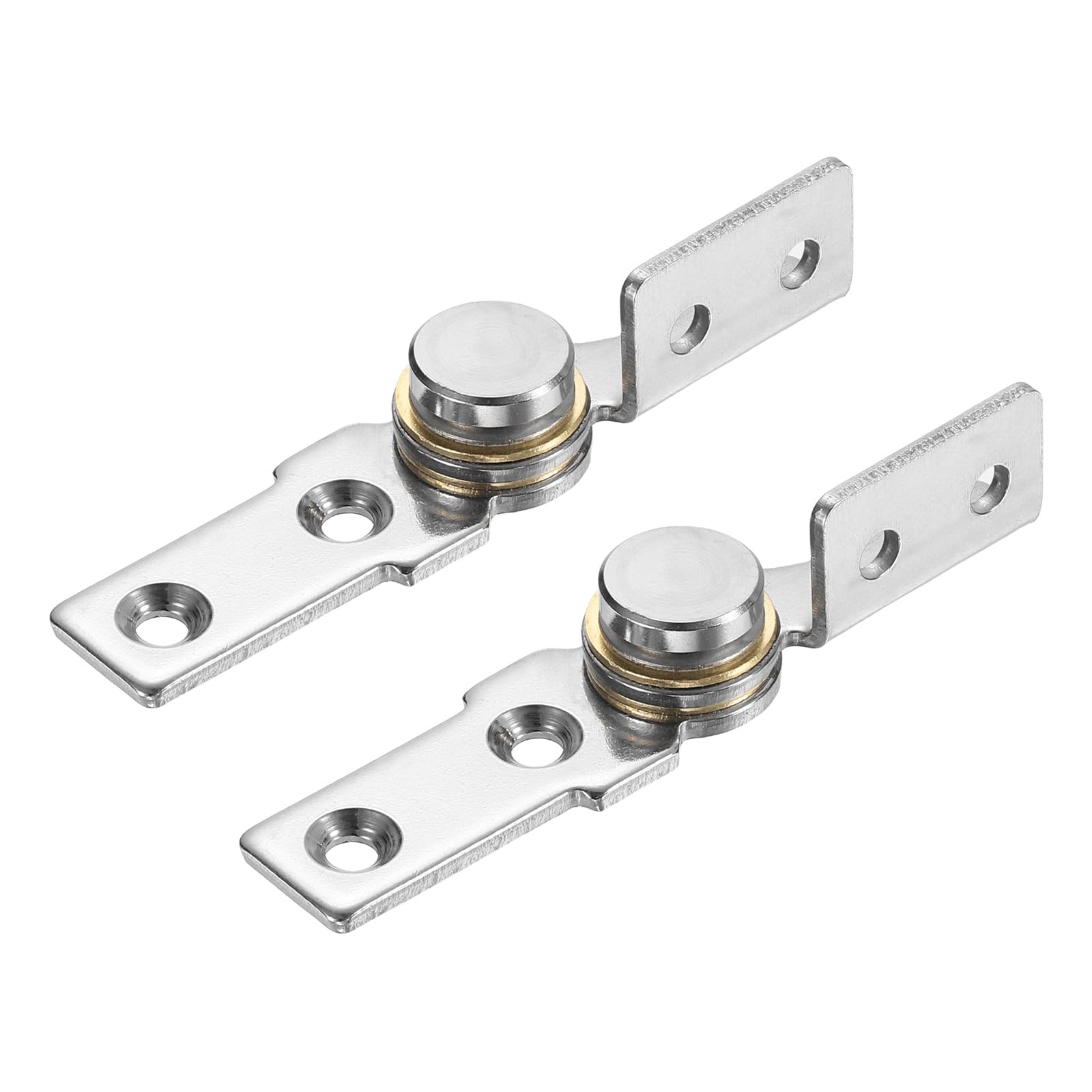 – sourcing map 2Pcs 1 N.M Torque Shaft Hinges, 360 Degree 304 Stainless Steel Damping Flip Hinge for Folding Table, Windows, Doors, Wardrobe, Cabinets, Boxes, Silver