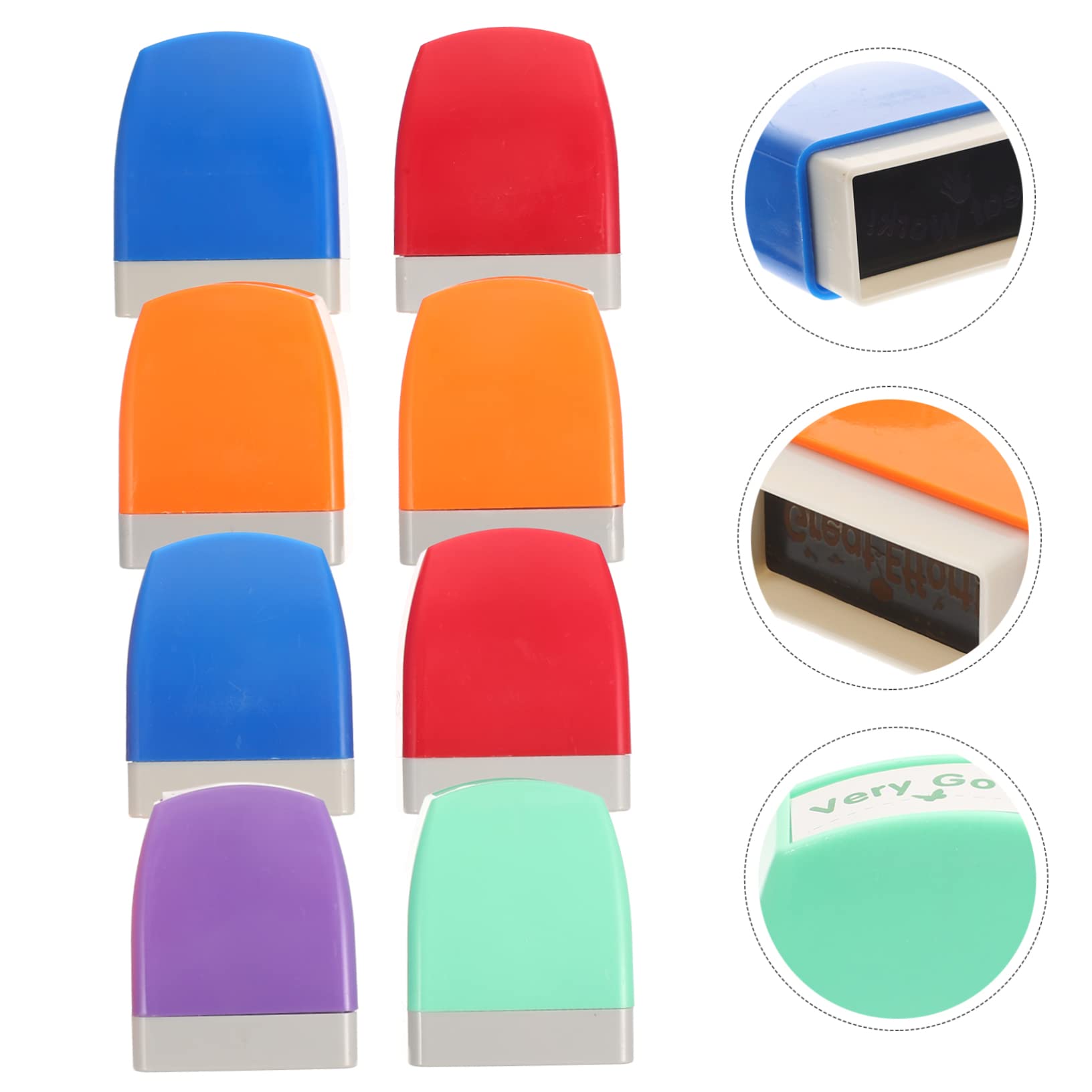 Set 8pezzi di Timbri in Abs per Insegnanti Scuola Primaria Decorazioni Scuola, per Fonti Educative per Decorare Stationery e Creare Biglietti Personalizzati