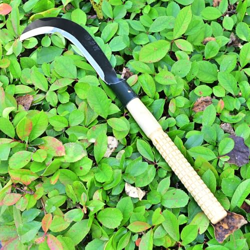 EcoDigilife Billhook Sickle Machete Knife,Clearing Sickle,Manganese Steel Blade Hand held Sickle Tool - Multipurpose Gardening Weeding Grass Sickle and Farming Portable Safety Sickle - Thumbnail 7