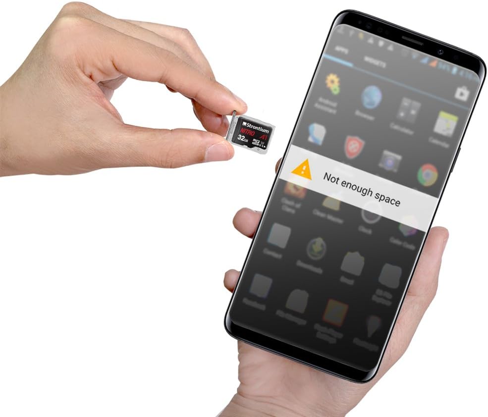 Strontium Nitro 32GB Micro SDHC Memory Card 100MB/s A1 UHS-I U1 Class 10 w/ Adapter High Speed For Smartphones Tablets Drones Action Cams (SRN32GTFU1A1A)