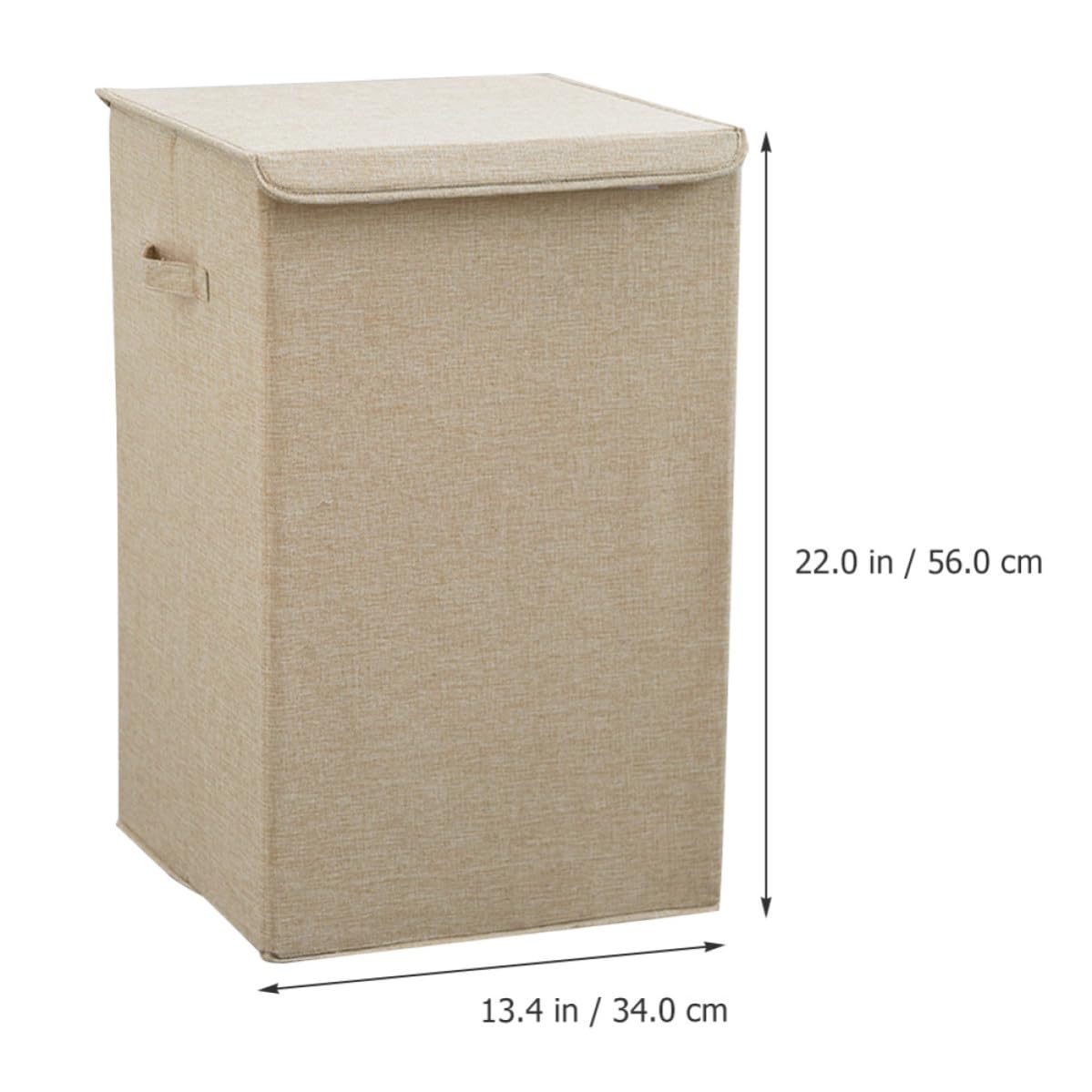 GANAZONO Cesto per Biancheria Beige Coperchio Portatile, Contenitore per Vestiti Sporchi per Piccoli Spazi tra Lavatrice e Asciugatrice