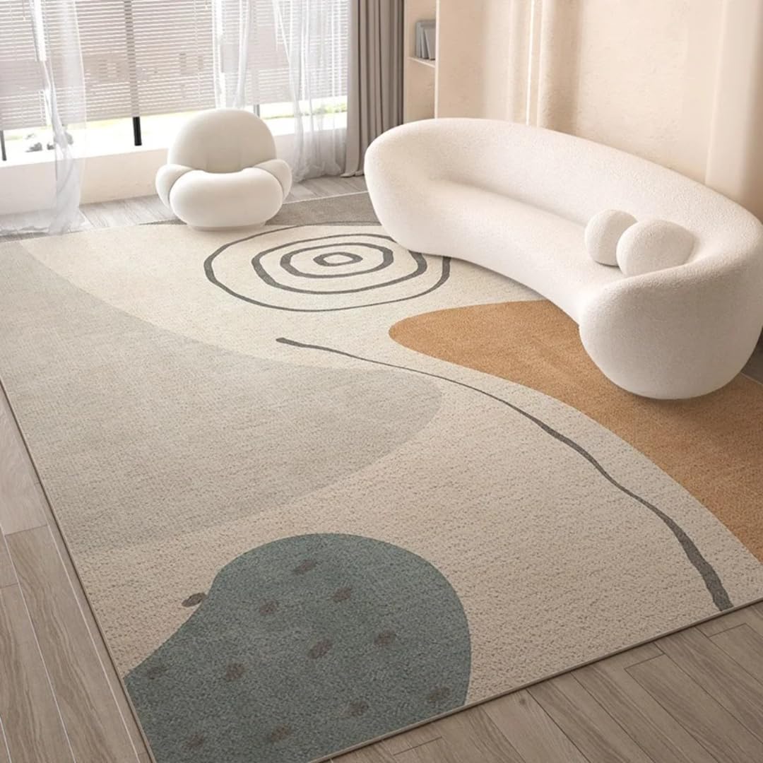Tapis de Style Nordique 100x160 cm Grand Tapis de Salon Anti-Tache